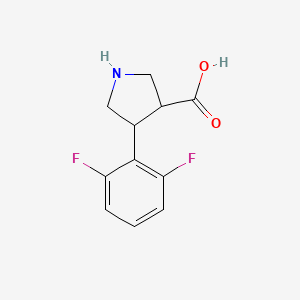 molecular formula C11H11F2NO2 B1489060 4-(2,6-二氟苯基)吡咯烷-3-羧酸 CAS No. 1340151-53-2