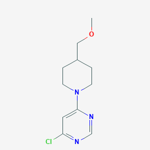 molecular formula C11H16ClN3O B1489061 4-氯-6-[4-(甲氧基甲基)哌啶-1-基]嘧啶 CAS No. 1342596-84-2