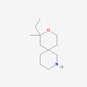 molecular formula C12H23NO B14890622 8-Ethyl-8-methyl-9-oxa-2-azaspiro[5.5]undecane 