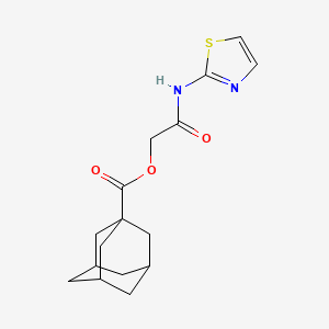 molecular formula C16H20N2O3S B14890627 2-Oxo-2-(thiazol-2-ylamino)ethyl adamantane-1-carboxylate 