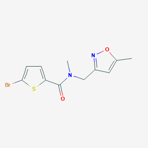 molecular formula C11H11BrN2O2S B14890637 5-Bromo-N-methyl-N-((5-methylisoxazol-3-yl)methyl)thiophene-2-carboxamide 