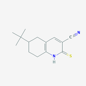 molecular formula C14H18N2S B14890640 6-Tert-butyl-2-mercapto-5,6,7,8-tetrahydroquinoline-3-carbonitrile 