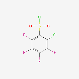 molecular formula C6Cl2F4O2S B14890648 2-Chloro-3,4,5,6-tetrafluorobenzenesulfonyl chloride 