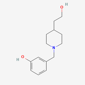 molecular formula C14H21NO2 B1489065 3-((4-(2-Hydroxyethyl)piperidin-1-yl)methyl)phenol CAS No. 2098063-68-2