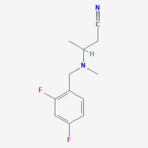 3-((2,4-Difluorobenzyl)(methyl)amino)butanenitrile