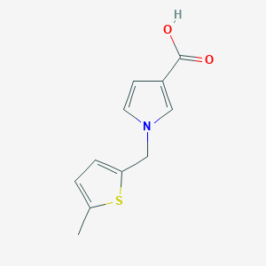 molecular formula C11H11NO2S B1489066 1-((5-methylthiophen-2-yl)methyl)-1H-pyrrole-3-carboxylic acid CAS No. 2092492-12-9
