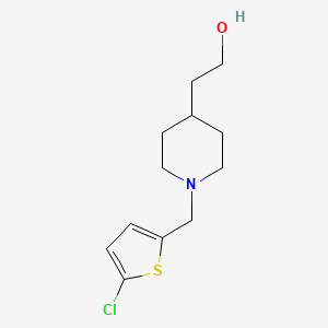 molecular formula C12H18ClNOS B1489067 2-(1-((5-Chlorothiophen-2-yl)methyl)piperidin-4-yl)ethan-1-ol CAS No. 2007704-34-7