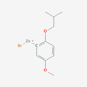 molecular formula C11H15BrO2Zn B14890675 (2-i-Butyloxy-5-methoxyphenyl)Zinc bromide 