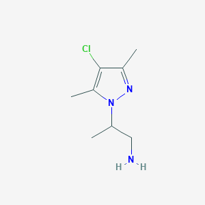 2-(4-chloro-3,5-dimethyl-1H-pyrazol-1-yl)propan-1-amine