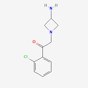 molecular formula C11H13ClN2O B1489069 2-(3-氨基氮杂环丁-1-基)-1-(2-氯苯基)乙烷-1-酮 CAS No. 2097991-90-5