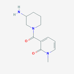 molecular formula C12H17N3O2 B1489070 3-(3-氨基哌啶-1-羰基)-1-甲基吡啶-2(1H)-酮 CAS No. 2097975-58-9