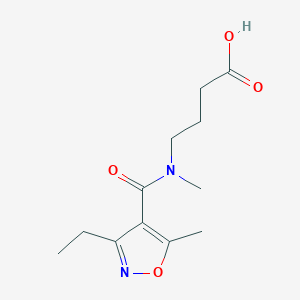 molecular formula C12H18N2O4 B14890730 4-(3-Ethyl-n,5-dimethylisoxazole-4-carboxamido)butanoic acid 