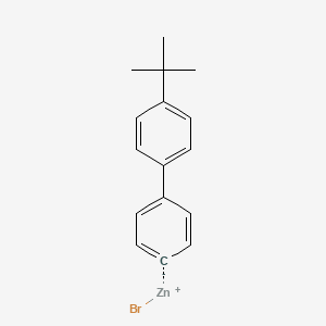 molecular formula C16H17BrZn B14890734 4'-t-Butyl-4-biphenylZinc bromide 