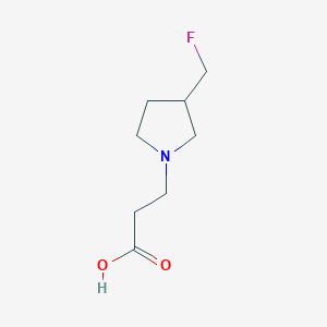 molecular formula C8H14FNO2 B1489074 3-(3-(Fluoromethyl)pyrrolidin-1-yl)propanoic acid CAS No. 2098082-71-2