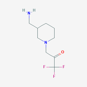 molecular formula C9H15F3N2O B1489076 3-(3-(Aminomethyl)piperidin-1-yl)-1,1,1-trifluoropropan-2-one CAS No. 2098030-90-9