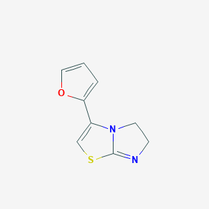 molecular formula C9H8N2OS B14890761 3-(Furan-2-yl)-5,6-dihydroimidazo[2,1-b][1,3]thiazole 