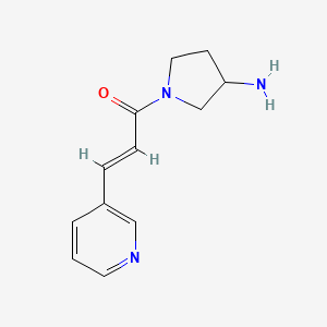 molecular formula C12H15N3O B1489079 (E)-1-(3-aminopyrrolidin-1-yl)-3-(pyridin-3-yl)prop-2-en-1-one CAS No. 1608235-08-0
