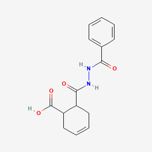 6-{[2-(Phenylcarbonyl)hydrazinyl]carbonyl}cyclohex-3-ene-1-carboxylic acid