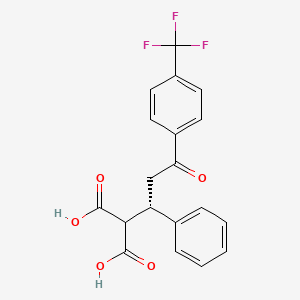 (S)-2-(3-Oxo-1-phenyl-3-(4-(trifluoromethyl)phenyl)propyl)malonic acid