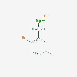 2-Bromo-5-fluorobenzylmagnesium bromide, 0.25 M in 2-MeTHF