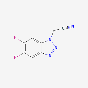 molecular formula C8H4F2N4 B14890825 2-(5,6-Difluoro-1H-benzo[d][1,2,3]triazol-1-yl)acetonitrile 