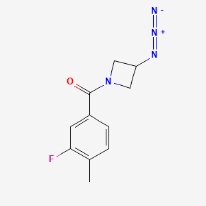 molecular formula C11H11FN4O B1489083 (3-叠氮代氮杂环丁-1-基)(3-氟-4-甲基苯基)甲酮 CAS No. 2098065-76-8
