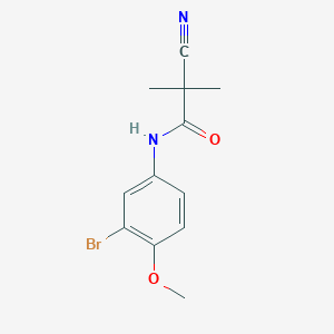 molecular formula C12H13BrN2O2 B14890860 N-(3-bromo-4-methoxyphenyl)-2-cyano-2-methylpropanamide 