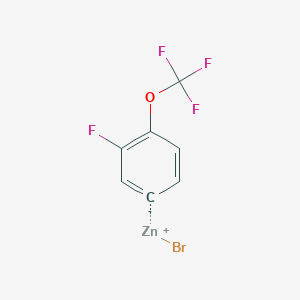 molecular formula C7H3BrF4OZn B14890862 (3-Fluoro-4-(trifluoromethoxy)phenyl)Zinc bromide 