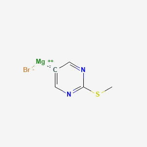 molecular formula C5H5BrMgN2S B14890863 (2-(Methylthio)pyrimidin-5-yl)magnesium bromide 