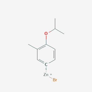 molecular formula C10H13BrOZn B14890907 (4-i-Propyloxy-3-methylphenyl)Zinc bromide 