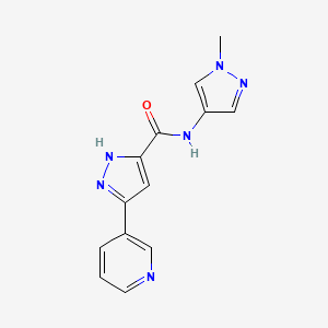 N-(1-methyl-1H-pyrazol-4-yl)-5-(pyridin-3-yl)-1H-pyrazole-3-carboxamide