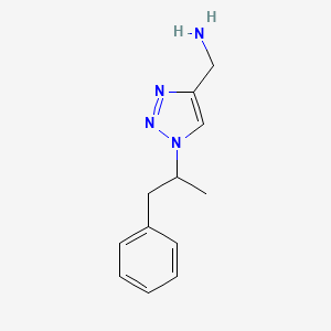molecular formula C12H16N4 B1489094 (1-(1-phenylpropan-2-yl)-1H-1,2,3-triazol-4-yl)methanamine CAS No. 2098100-66-2