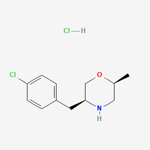 molecular formula C12H17Cl2NO B14890973 (2R,5R)-5-(4-Chlorobenzyl)-2-methylmorpholine HCl 