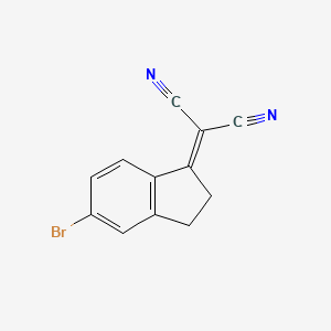 molecular formula C12H7BrN2 B14891049 (5-bromo-2,3-dihydro-1H-inden-1-ylidene)propanedinitrile 