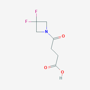 molecular formula C7H9F2NO3 B1489107 4-(3,3-二氟氮杂环丁-1-基)-4-氧代丁酸 CAS No. 2092460-61-0