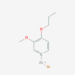 molecular formula C10H13BrO2Zn B14891120 (3-Methoxy-4-n-propyloxyphenyl)Zinc bromide 