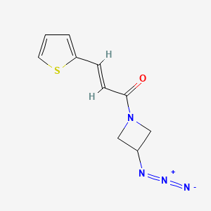 molecular formula C10H10N4OS B1489113 (E)-1-(3-叠氮代氮杂环丁-1-基)-3-(噻吩-2-基)丙-2-烯-1-酮 CAS No. 2098156-84-2