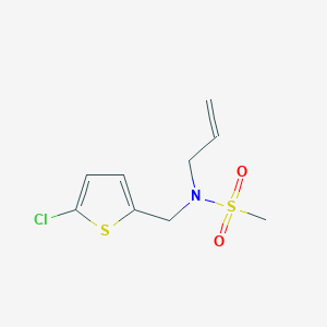 molecular formula C9H12ClNO2S2 B14891132 n-Allyl-N-((5-chlorothiophen-2-yl)methyl)methanesulfonamide 