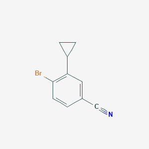 molecular formula C10H8BrN B14891150 4-Bromo-3-cyclopropylbenzonitrile 