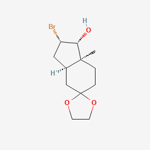 (1R,2S,3AS,7aS)-2-bromo-7a-methyloctahydrospiro[indene-5,2'-[1,3]dioxolan]-1-ol