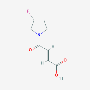 molecular formula C8H10FNO3 B1489116 (E)-4-(3-fluoropyrrolidin-1-yl)-4-oxobut-2-enoic acid CAS No. 2023130-10-9