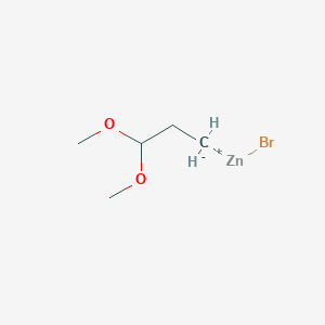 molecular formula C5H11BrO2Zn B14891192 3,3-DimethoxypropylZinc bromide 