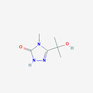 molecular formula C6H11N3O2 B14891194 5-(2-Hydroxypropan-2-yl)-4-methyl-2,4-dihydro-3H-1,2,4-triazol-3-one 