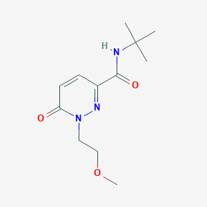 molecular formula C12H19N3O3 B14891200 n-(Tert-butyl)-1-(2-methoxyethyl)-6-oxo-1,6-dihydropyridazine-3-carboxamide 