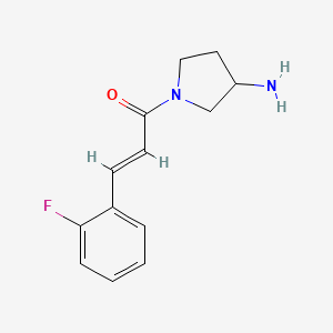 molecular formula C13H15FN2O B1489121 (E)-1-(3-aminopyrrolidin-1-yl)-3-(2-fluorophenyl)prop-2-en-1-one CAS No. 2093932-55-7