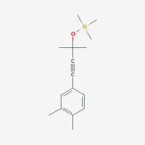 molecular formula C16H24OSi B14891217 [3-(3,4-Dimethyl-phenyl)-1,1-dimethyl-prop-2-ynyloxy]-trimethyl-silane 