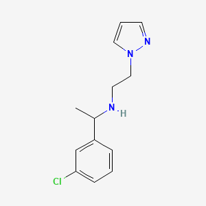 n-(2-(1h-Pyrazol-1-yl)ethyl)-1-(3-chlorophenyl)ethan-1-amine