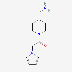 molecular formula C12H19N3O B1489126 1-(4-(aminomethyl)piperidin-1-yl)-2-(1H-pyrrol-1-yl)ethan-1-one CAS No. 2092459-89-5