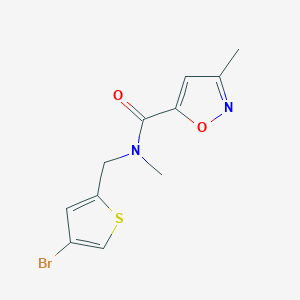 molecular formula C11H11BrN2O2S B14891279 n-((4-Bromothiophen-2-yl)methyl)-n,3-dimethylisoxazole-5-carboxamide 