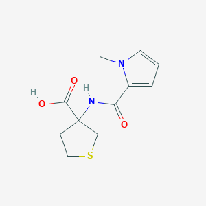 molecular formula C11H14N2O3S B14891283 3-(1-Methyl-1h-pyrrole-2-carboxamido)tetrahydrothiophene-3-carboxylic acid 